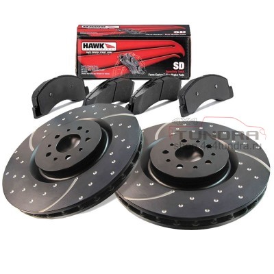 Front brake kit discs EBC Brakes pads HAWK Toyota Tundra 2007